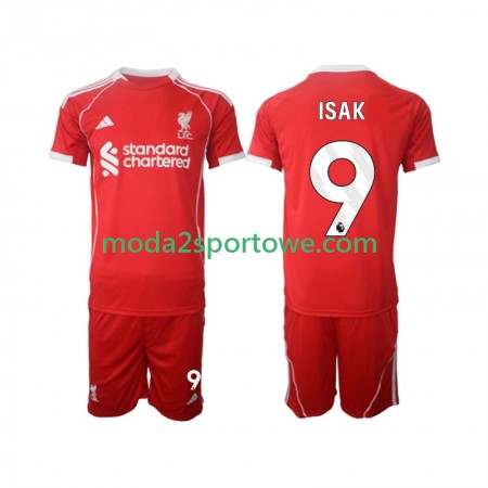 Koszulka Liverpool ISAK 9 Dziecięcy Domowe Stroje Piłkarskie 2025/26 Krótki Rękaw
